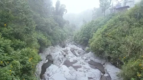 Dead river on the mountainside Video stock 202067344