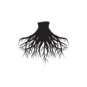 Dead roots dry icon vector Illustrazione stock