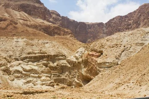 Dead sea cliffs Stock Photos