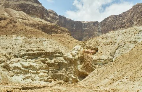 Dead sea cliffs Stock Photos
