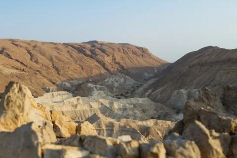 Dead sea cliffs Stock Photos