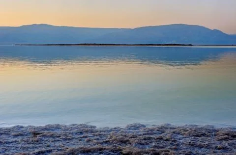 The Dead Sea before dawn Foto stock