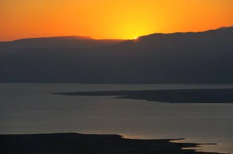 The Dead Sea before dawn Stock Photos