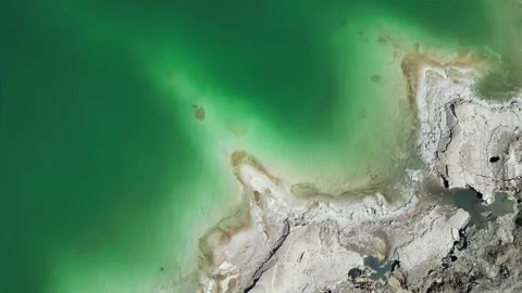 Dead Sea drone flight Stockbeeldmateriaal 242142376