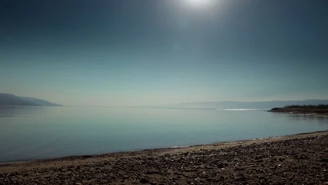 Dead Sea at dusk 스톡 동영상 83595773