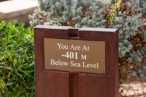 Dead sea, earth's lowest elevation on land Stock Photos