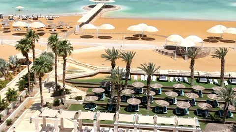 Dead Sea Landscape at the Spring Stock Footage 74420508