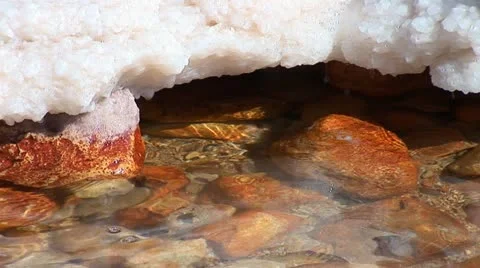 Dead Sea minerals Stock Footage 10830357