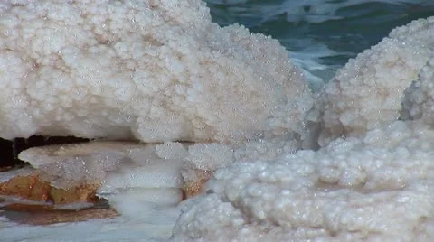 Dead Sea minerals Stock Footage 10830387