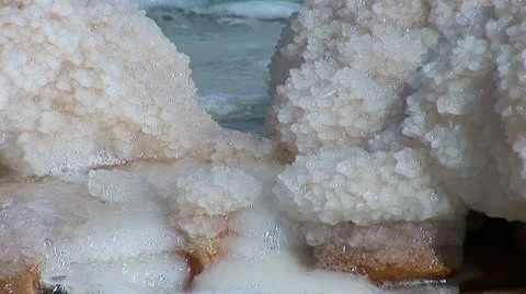 Dead Sea minerals Stock Footage 10830390