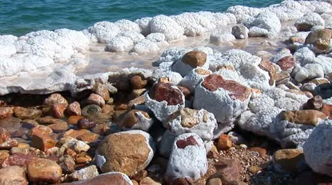 Dead Sea minerals Video stock 10830419