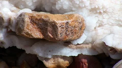 Dead Sea minerals Stock Footage 10830429