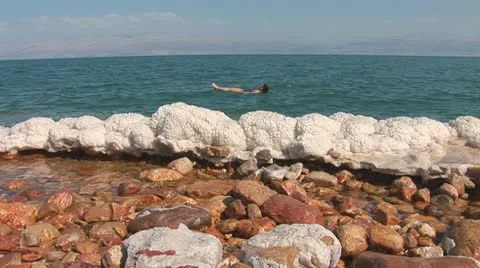 Dead Sea minerals Stock Footage 10830437