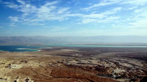 Dead Sea pan 2 Stock Footage 10608027