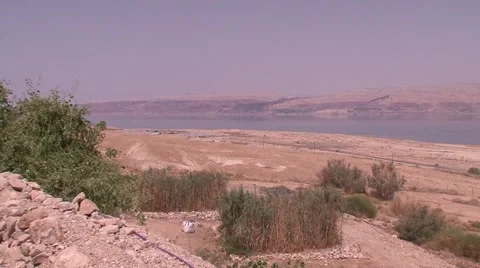 Dead sea panorama Stock Footage 45976335