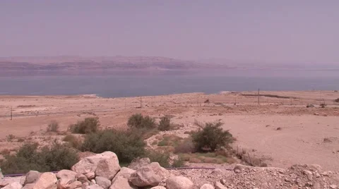 Dead sea panorama Stock Footage 45976379