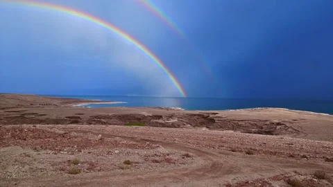 Dead Sea Rainbow Stock-Footage 151413239