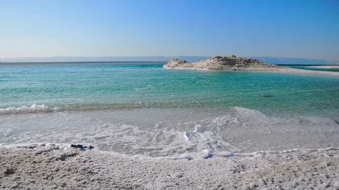 Dead Sea Salt Beach 動画素材 100379820