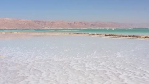 The Dead Sea, Salt Crystals Stock Footage 154880179