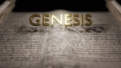 Dead sea scroll bible book title genesis 스톡 동영상 130803889