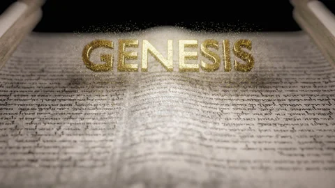 Dead sea scroll bible book title genesis 스톡 동영상 130849522