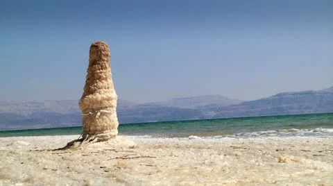 Dead Sea - Stand of Salt Stock Footage 10917500