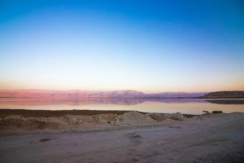 Dead Sea at sunset Stock Photos