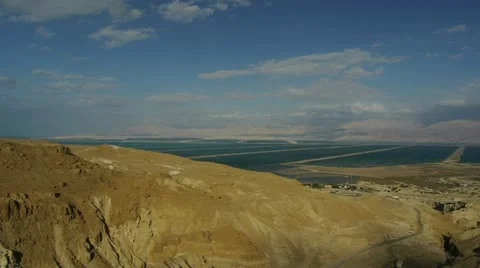 Dead sea view pan 0312 Stock Footage 10837703
