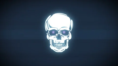 Dead Skull Head Laughing Loop Video stock 99298033