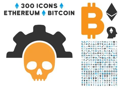 Dead Tools Flat Icon with Clip Art Stock Illustration