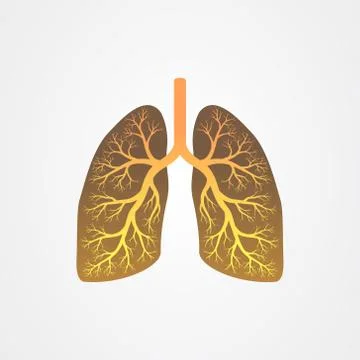 Dead tree branches and human lungs vector illustration Stock Illustration