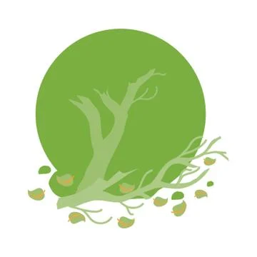 Dead Tree With Broken Branches Stock Illustration
