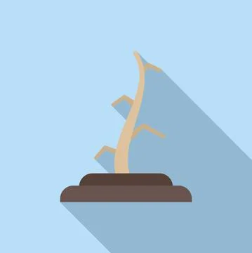 Dead tree icon flat vector. Climate disaster イラスト素材