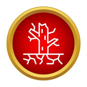 Dead tree icon representing drought and climate change Stock Illustration