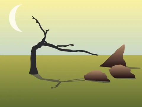 Dead tree Stock Illustration