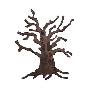 Dead tree illustration Stock Illustration