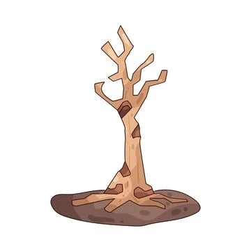 Dead tree illustration Stock Illustration