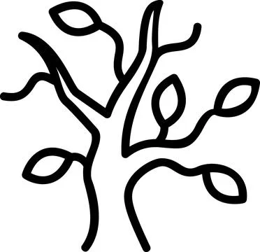Dead tree spooky branch line icon Ilustração Stock