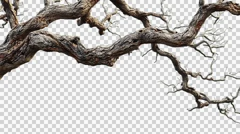 Dead tree trunk as element Stock Photos