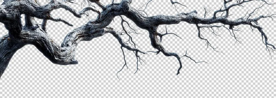 Dead tree trunk as element Stock Photos