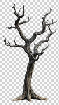 Dead tree trunk as element Stock Photos