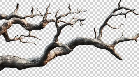 Dead tree trunk as element Stock Photos