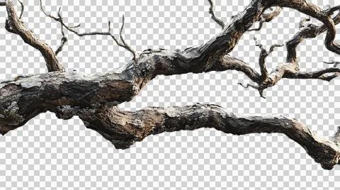 Dead tree trunk as element Stock Photos