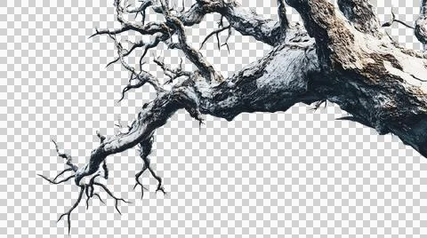 Dead tree trunk as element Stock Photos