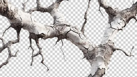Dead tree trunk as element Stock Photos