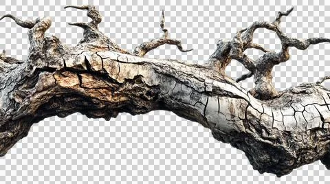 Dead tree trunk as element Stock Photos