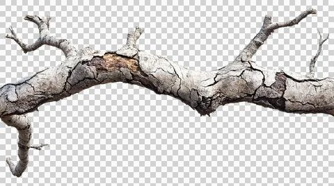 Dead tree trunk as element Stock Photos