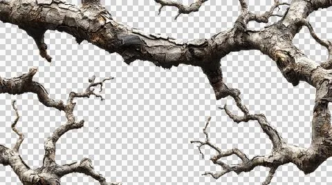 Dead tree trunk as element Stock Photos