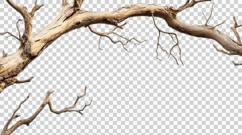 Dead tree trunk as element Stock Photos