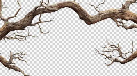 Dead tree trunk as element Stock Photos